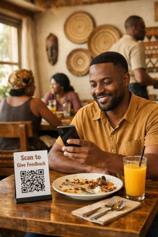 scan to give feedback