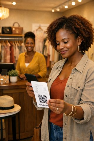 scan to give feedback